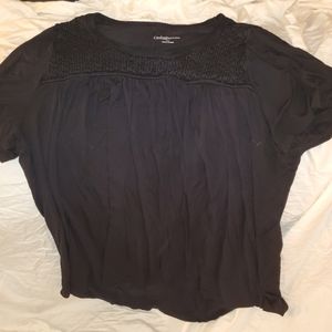 Croft & Barrow 2x short sleeved black top